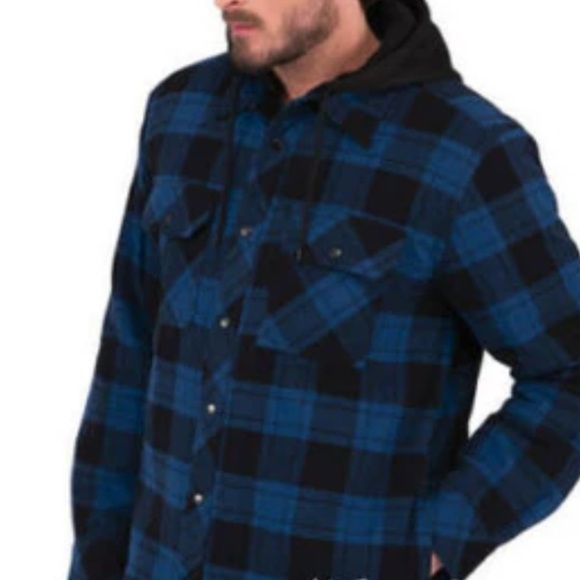 BOSTON TRADERS Men’s LG Blue Blk
Quilted Lining Snap Zip Jacket Coat Shacket EUC - Picture 3 of 16